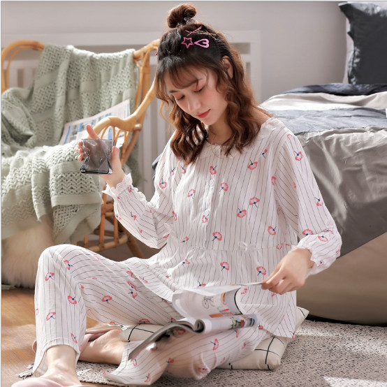 Bộ đồ cotton bầu và sau sinh AZ18