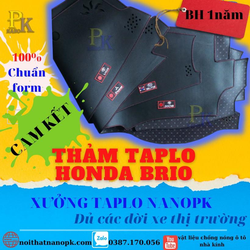 THẢM TAPLO NHUNG XE HONDA BRIO – CHỐNG TRƯỢT – CHỐNG NÓNG HIỆU QUẢ - CHUẨN FORM