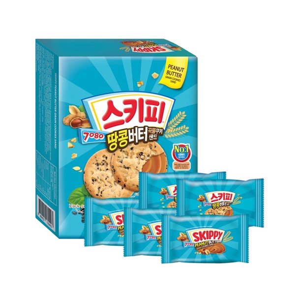 Bánh Quy Hạt Ngũ Cốc Nhân Bơ Đậu Phộng Skippy 100g