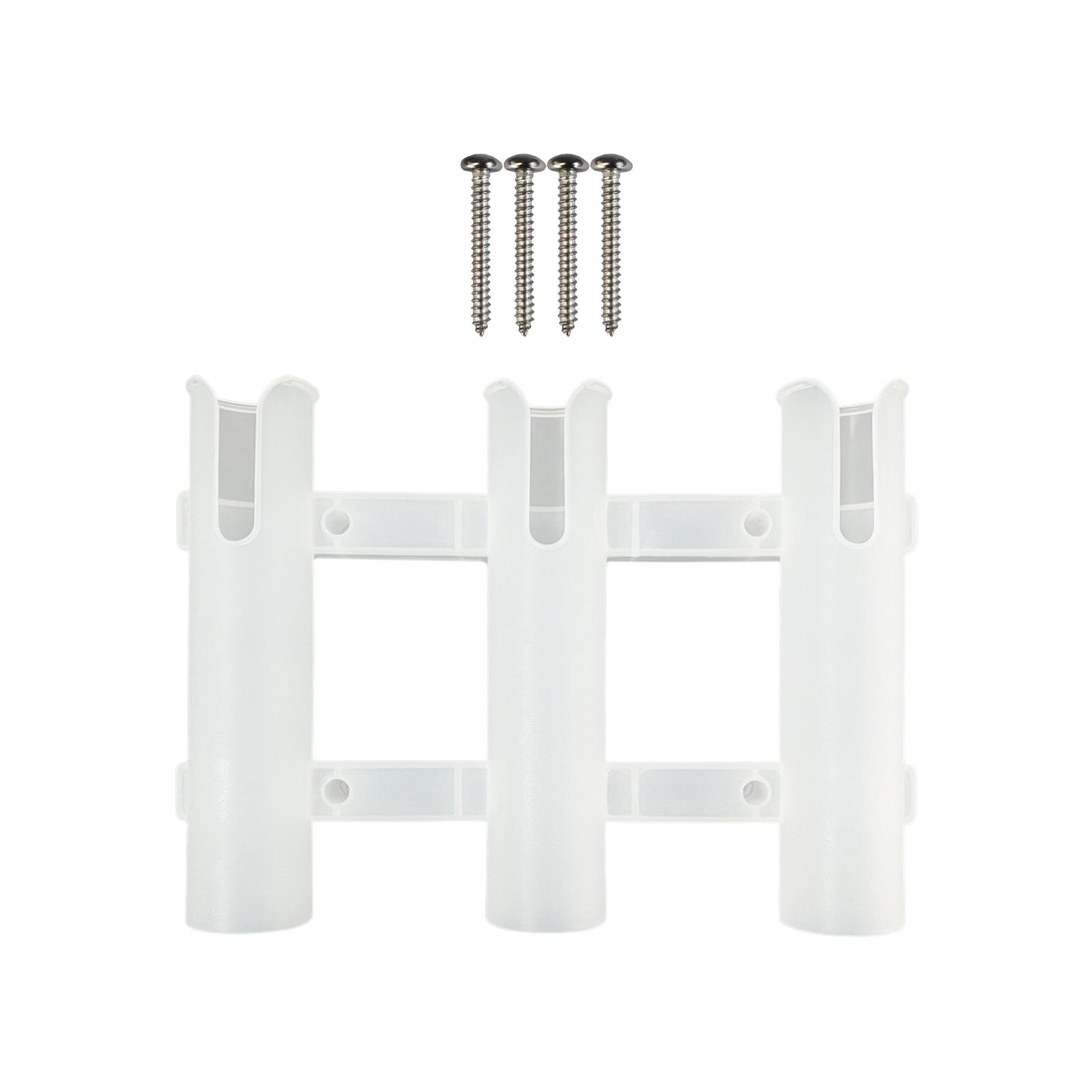 White Boat Fishing 3 Tube Rod Holder Bracket Pole Storage Storage for Truck