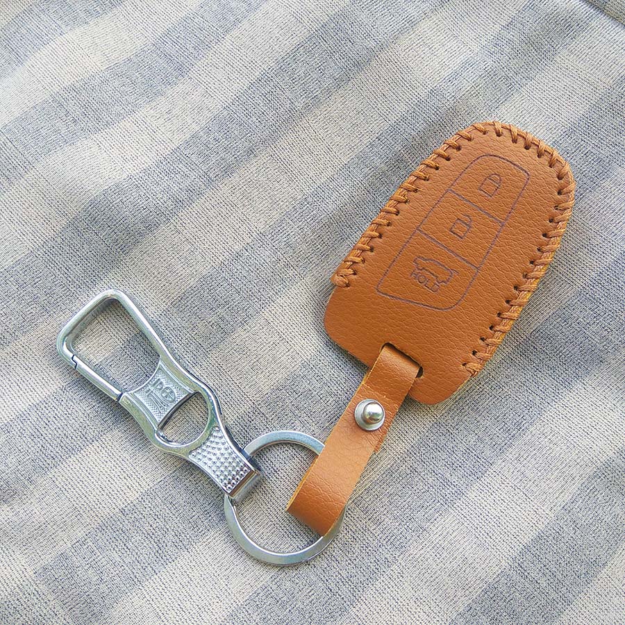 Bao da chìa khóa Smartkey xe hơi Hyundai Santafe