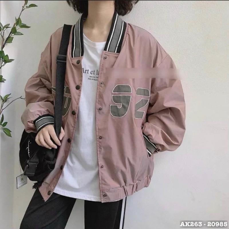 Áo Khoác Dù Nam Nữ Thêu F.092 Cao Cấp Bomber Nam Nữ Gió 2 Lớp Form Rộng UNISEX FO.92