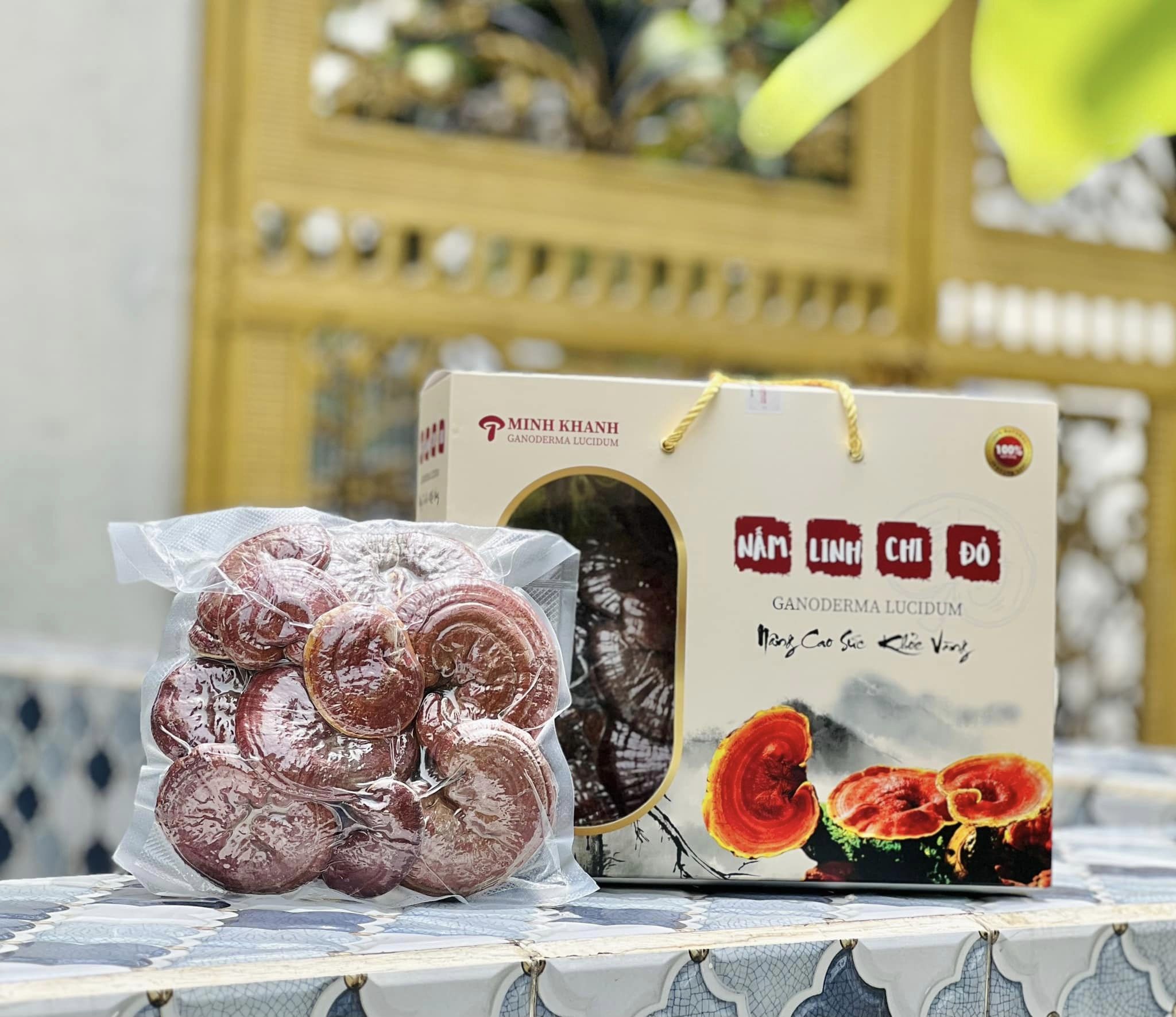 Nấm Linh Chi Đỏ Đặc Biệt 250gr - Kích thước nấm từ 4cm đến 10cm
