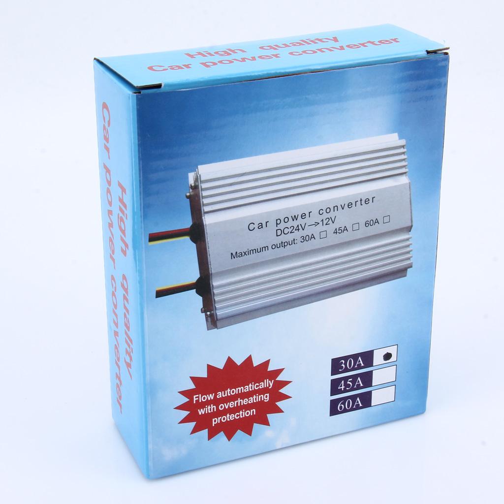 Car Power Supply DC 24V to 12V 30A Converter Inverter Transformer