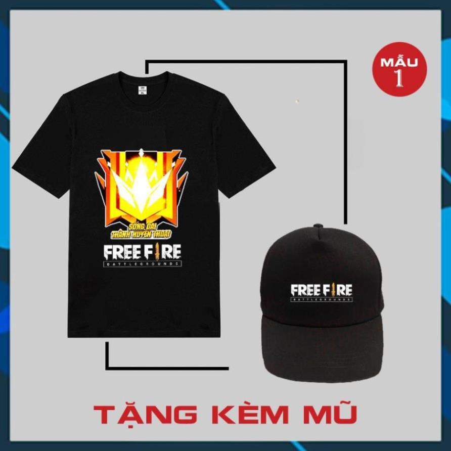 SIÊU HÓT - BST Áo FREE FIRE mẫu HOT nhất️TẶNG KÈM MŨ FFÁo thun game in hình Free Fire cực chất / áo cực chất