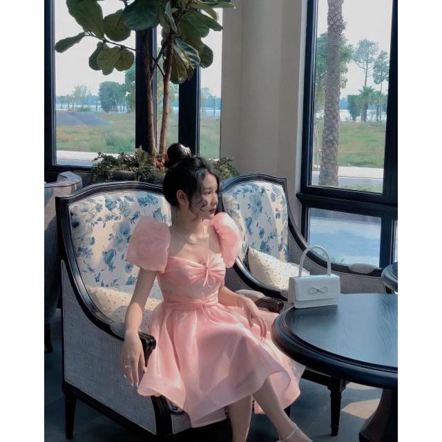 ĐẦM LỤA XOÈ TAY PHỒNG CÔNG CHÚA