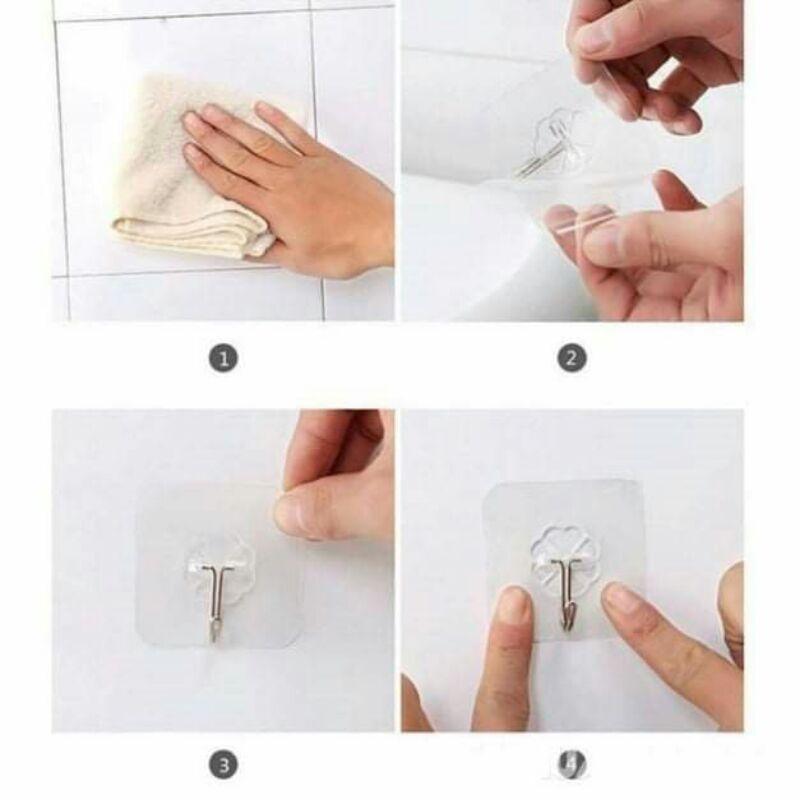 10 móc dán chịu lực dán tường