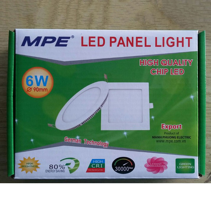 Đèn Led Panel âm trần Tròn 6W - thương hiệu MPE