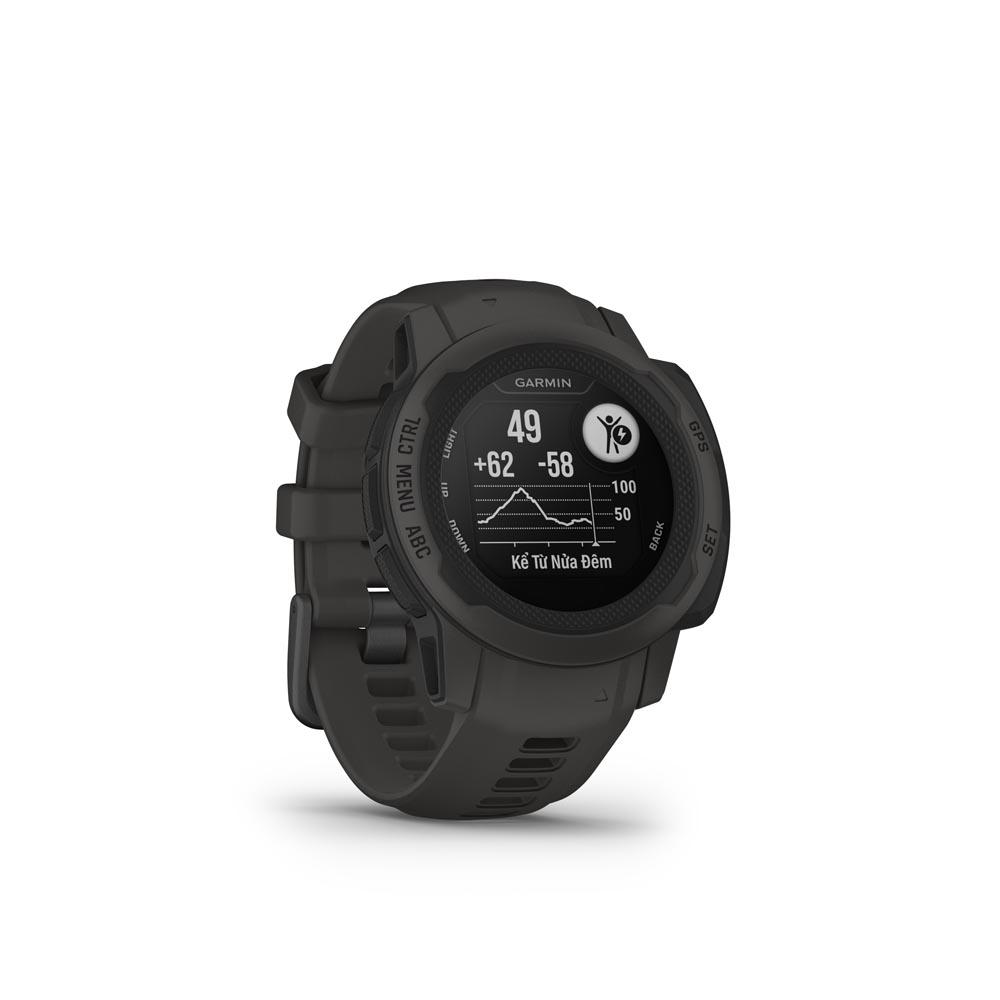 Đồng Hồ Thông Minh Garmin Instinct 2S - Standard Edition (Graphite/Deep Orchid) - Hàng Chính Hãng