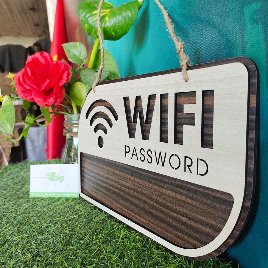 Bảng Wifi Gỗ Decor thông tin TW07