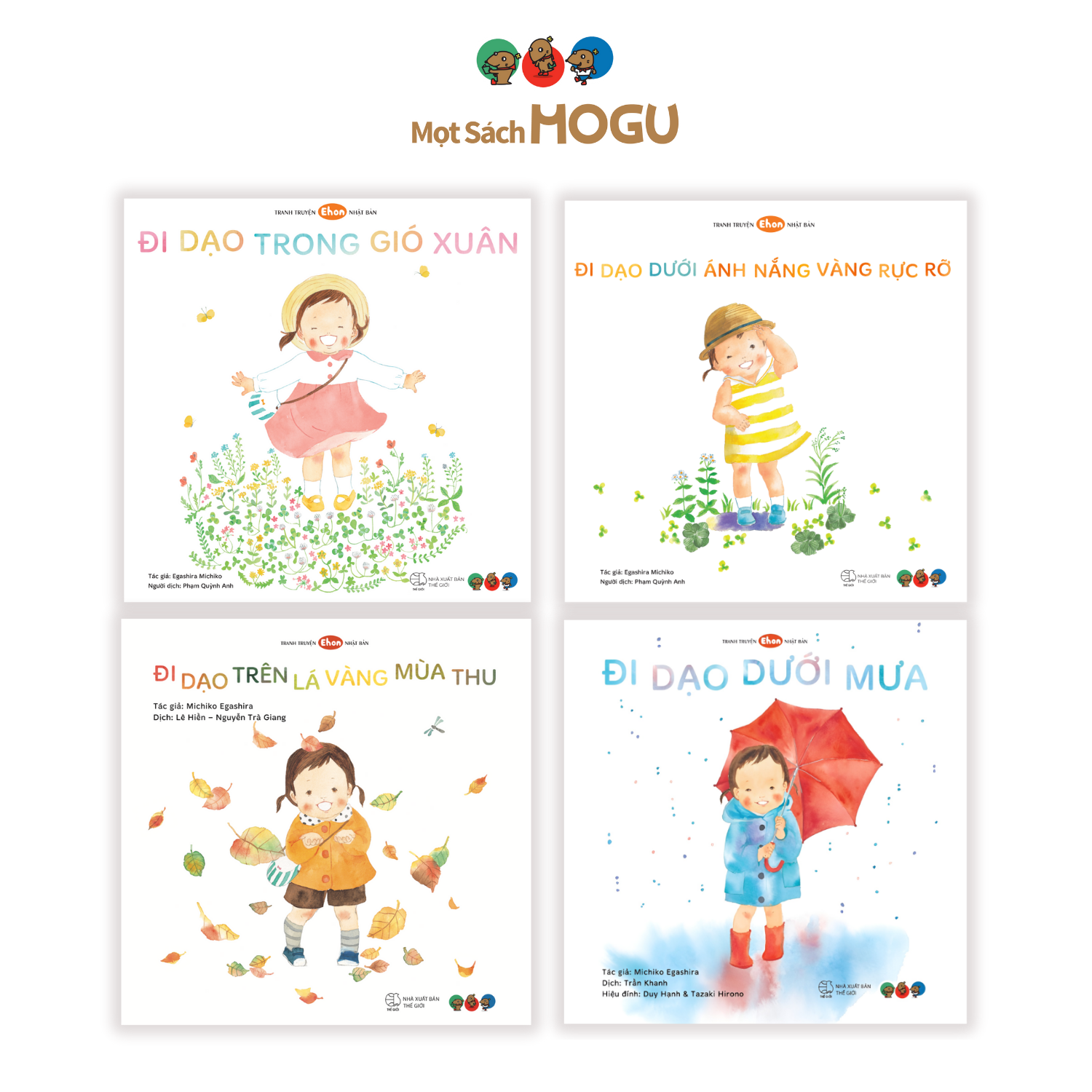 Truyện Ehon bé 1-2-3 tuổi - Bộ 4 cuốn Khám phá 4 mùa