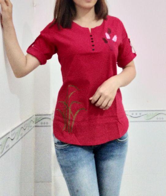 Áo kiểu nữ nhiều màu phom đẹp - hình thật