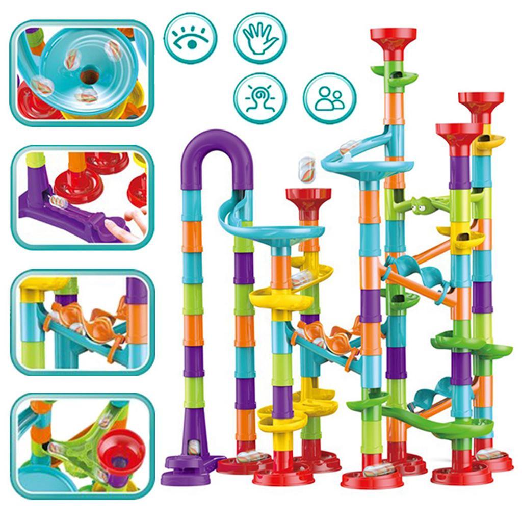 Colorful Maze Balls Track Building Blocks Toys DIY Bricks Maze Race Track