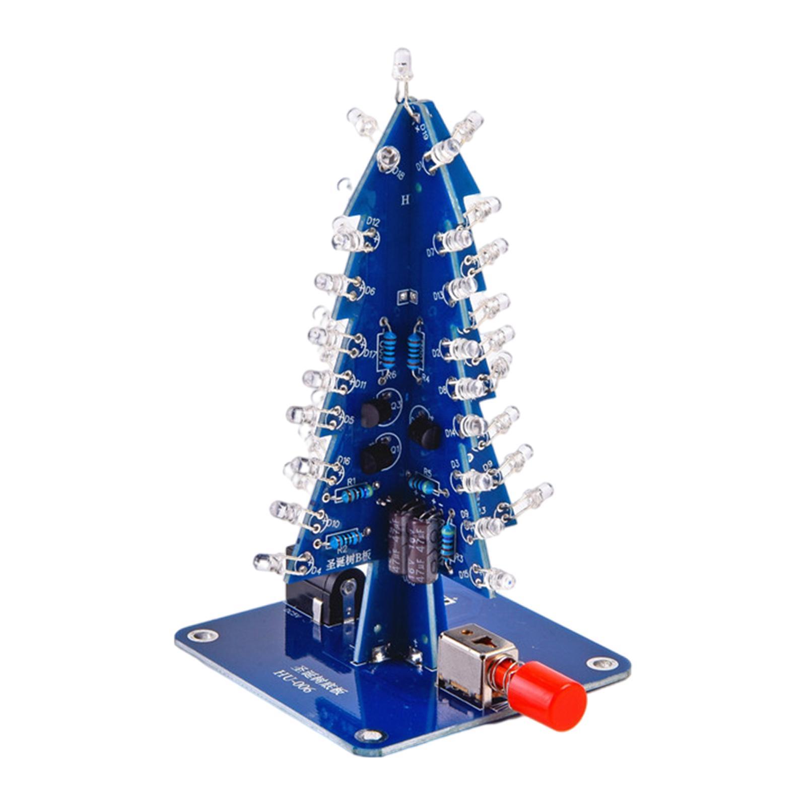 3D Christmas Tree DIY Kits RGB LED Assemble Flash for Teens