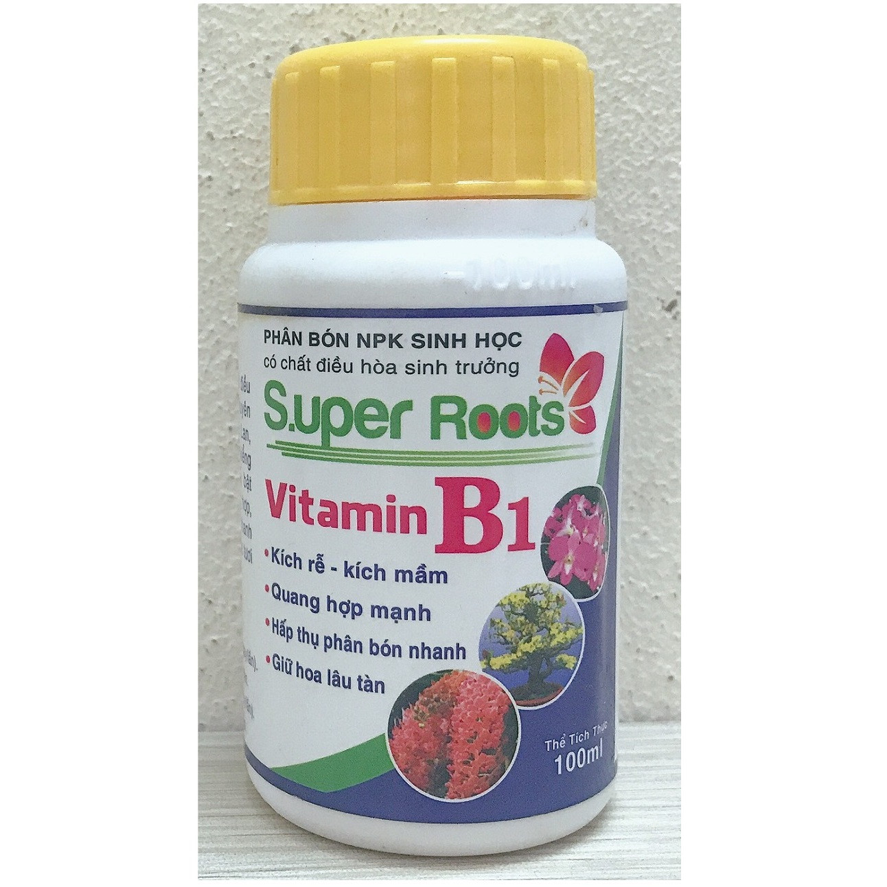 Phân Bón NPK Sinh Học Super Roots Vitamin B1, Kích Rễ, Kích Mầm, Quang Hợp Mạnh, Hấp Thụ Phân Bón Nhanh, Giữ Hoa Lâu Tàn, Thể Tích: 100ml