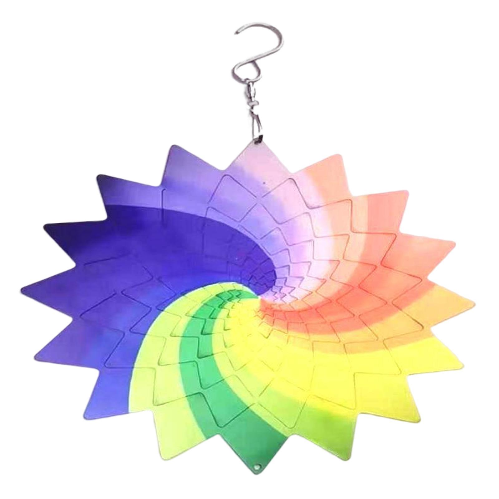 8\" Metal Hanging Wind ,Wind Turntable Rotating Wind Chime Bells for