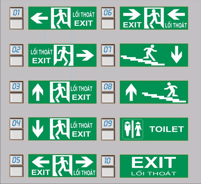 ĐÈN THOÁT HIỂM EXIT LIGHT KT-110 KENTOM (1 MẶT)