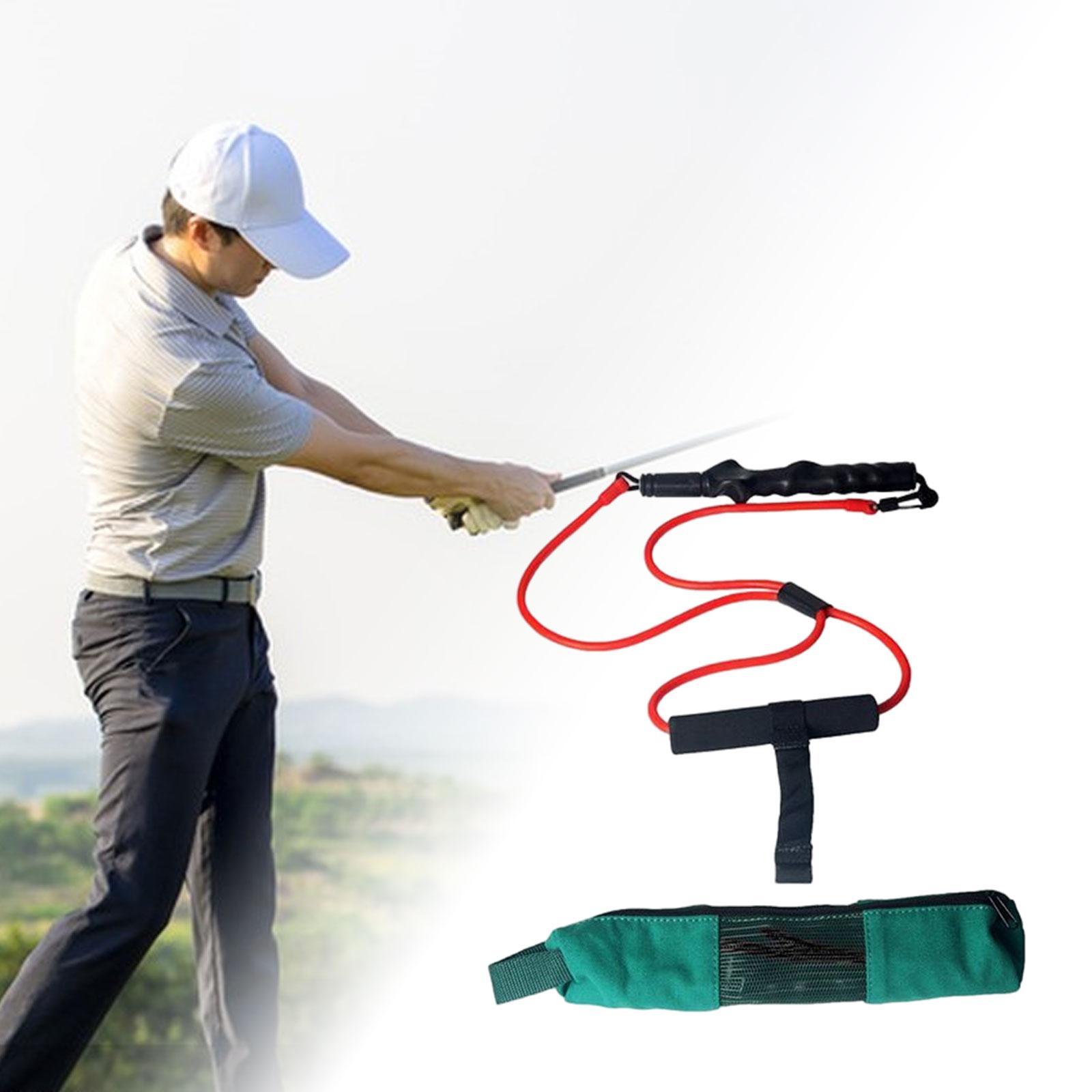 Golf Swing Resistance Bands Posture Correct with Storage Bag Golf Training Aid