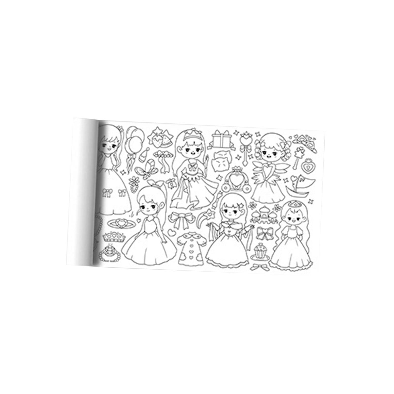 Large Coloring Paper Roll with Tear Off Line Colorable Dinosaur Transport