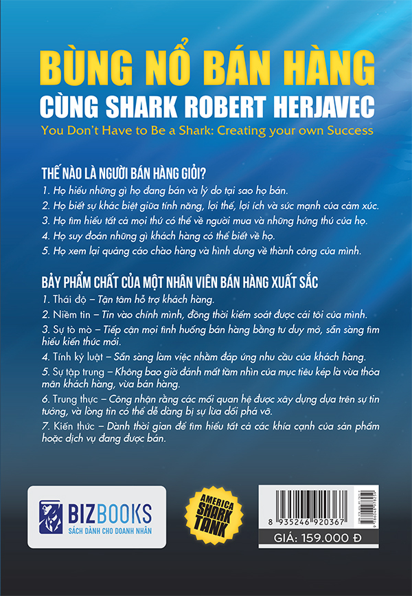 BÙNG NỔ BÁN HÀNG CÙNG SHARK ROBERT HERJAVEC ( tặng kèm bút bi )