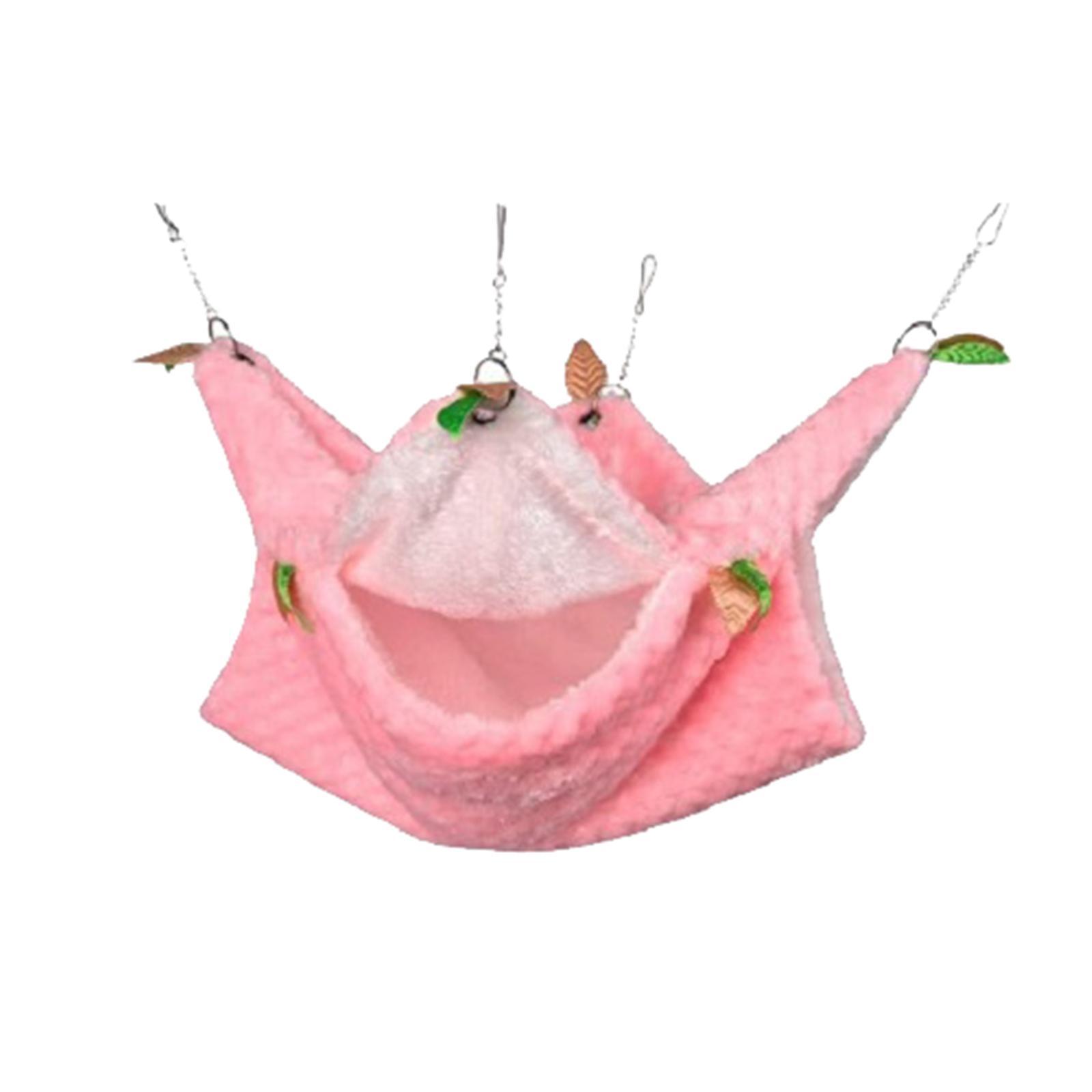 Winter Warm Hamster Bed, Hanging Hammock House Cave Nest Mats, Hideout Supplies for Hedgehog Bird Small Animal Bed