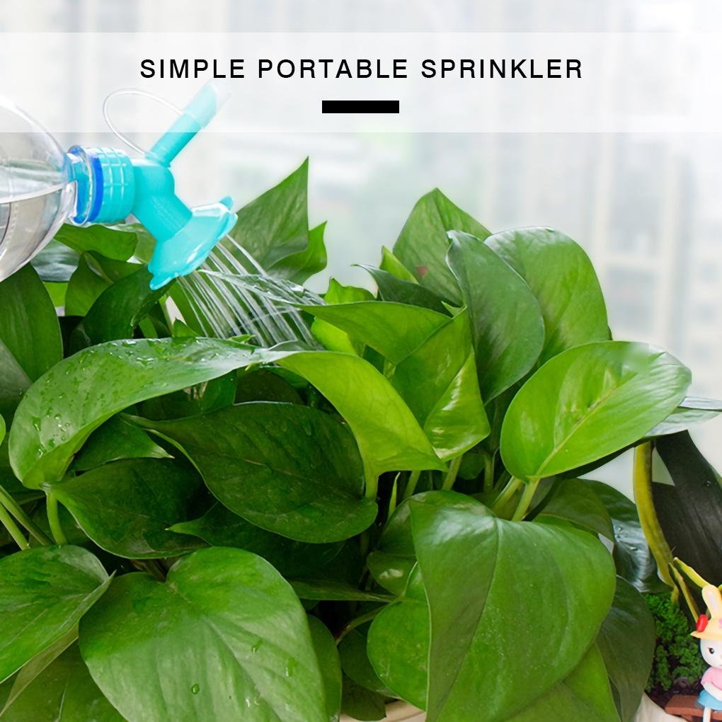 Drink Bottle Watering Spray Home Garden Flower Shop Plant Irrigation Sprinkler PP Nozzle Blue ELEN