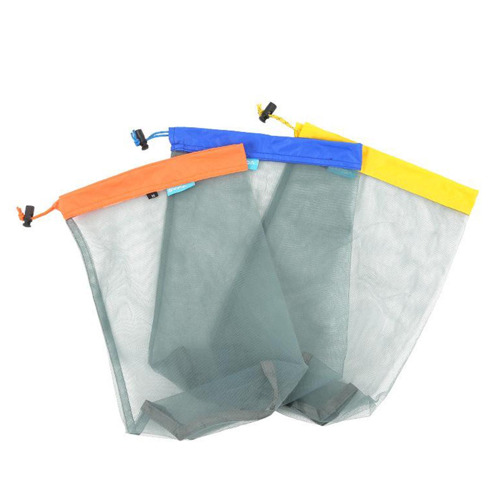 Light Stuff Sacks Nylon Mesh Drawstring Storage Bag for Camping Travel