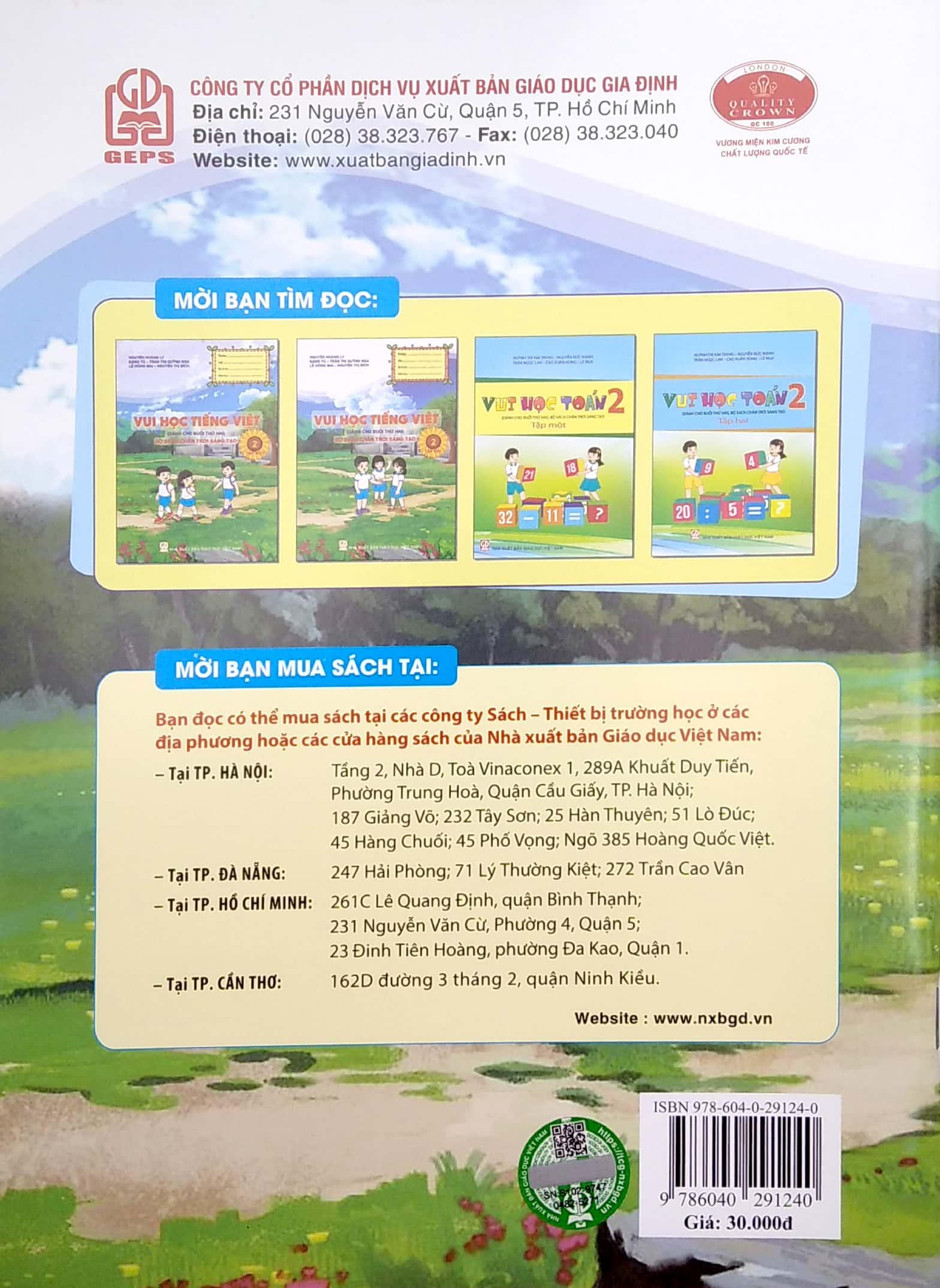 Vui Học Tiếng Việt Lớp 2 - Tập 2 (Dành Cho Buổi Thứ Hai) (Bộ Sách Chân Trời Sáng Tạo)