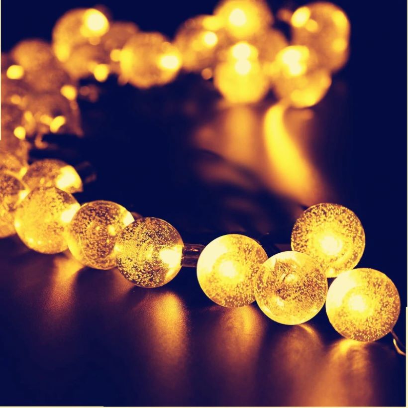 Dây đèn trang trí bong bóng 100 led dùng pin AA HT562-100