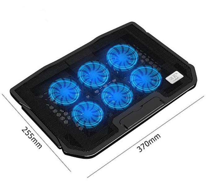 Đế Tản Nhiệt Nuoxi H9 Cho Laptop, Macbook Với 2 Cổng USB 6 Cánh Quạt Tản Nhiệt Êm Ái Sale 2022