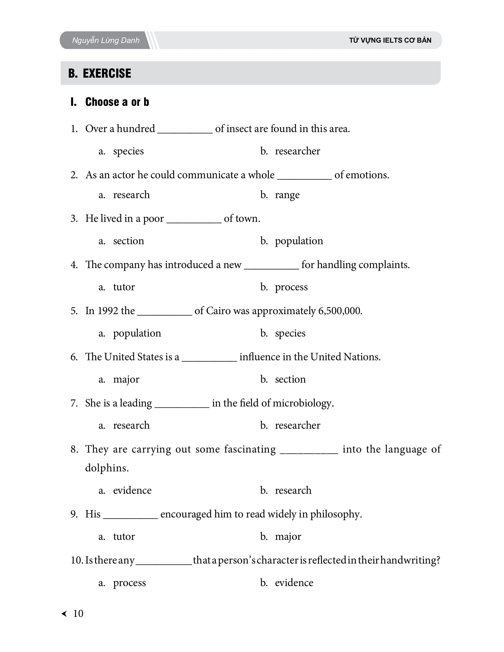 SÁCH - Từ vựng IELTS cơ bản