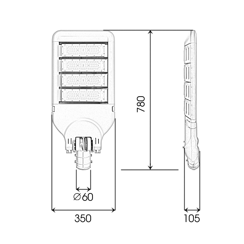 HKLED - Đèn đường phố OEM Philips Module M1 Driver DONE công suất 200W - DDM01M200