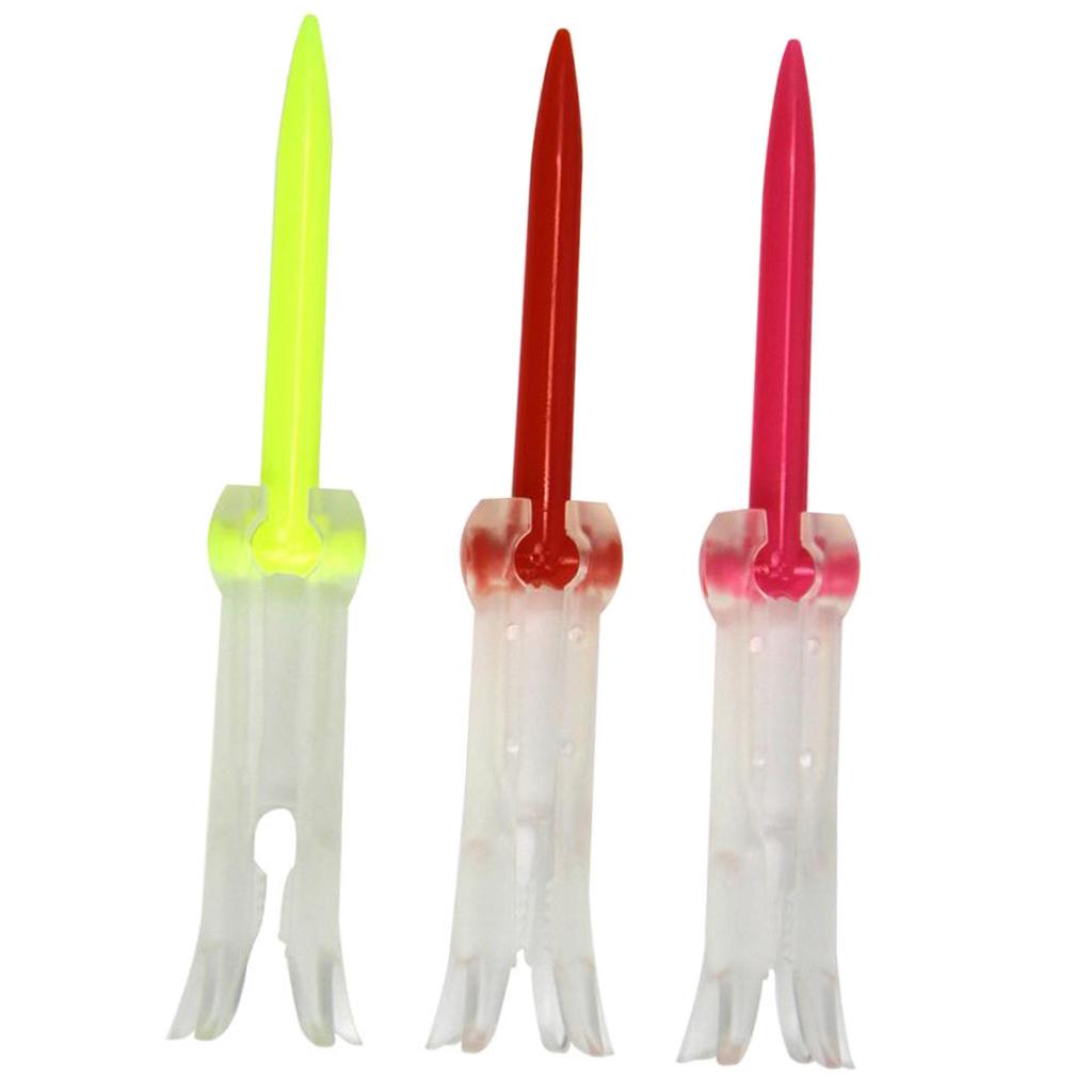 Set of 3 Foldable Golf Driving Range Tees Low Friction Rubber Golf Nails