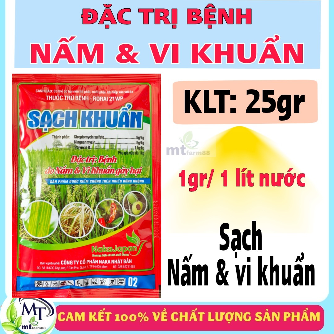 SẠCH KHUẨN 21WP (gói 25g) - Đặc trị hữu hiệu các loại bệnh do nấm và vi khuẩn gây hại trên cây trồng