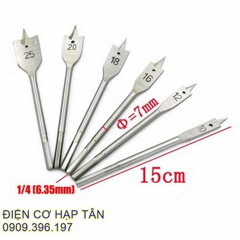 BỘ 6 MŨI KHOAN KHOÉT GỖ ĐUÔI CÁ CHUYÊN DỤNG