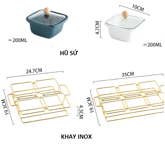 Khay đựng mứt tết nắp thủy tinh khung inox tuyệt đẹp