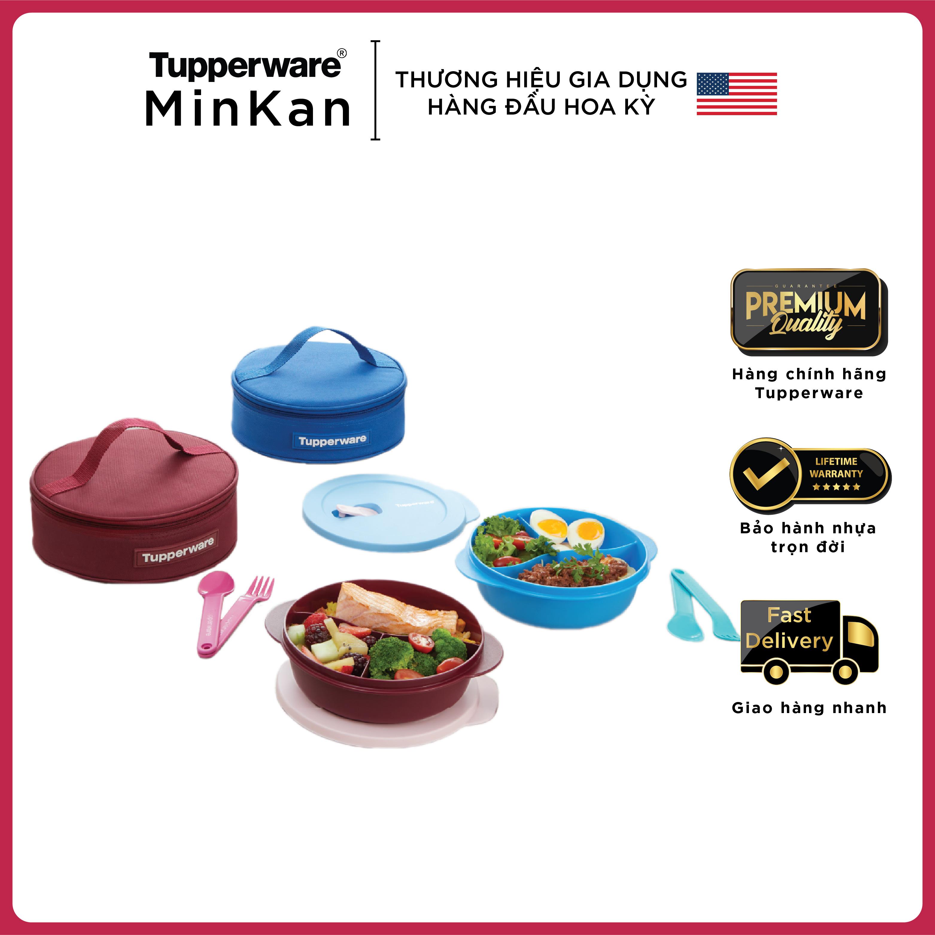 Hộp cơm Tupperware dùng trong lò vi sóng Crystalwave Lunch Set