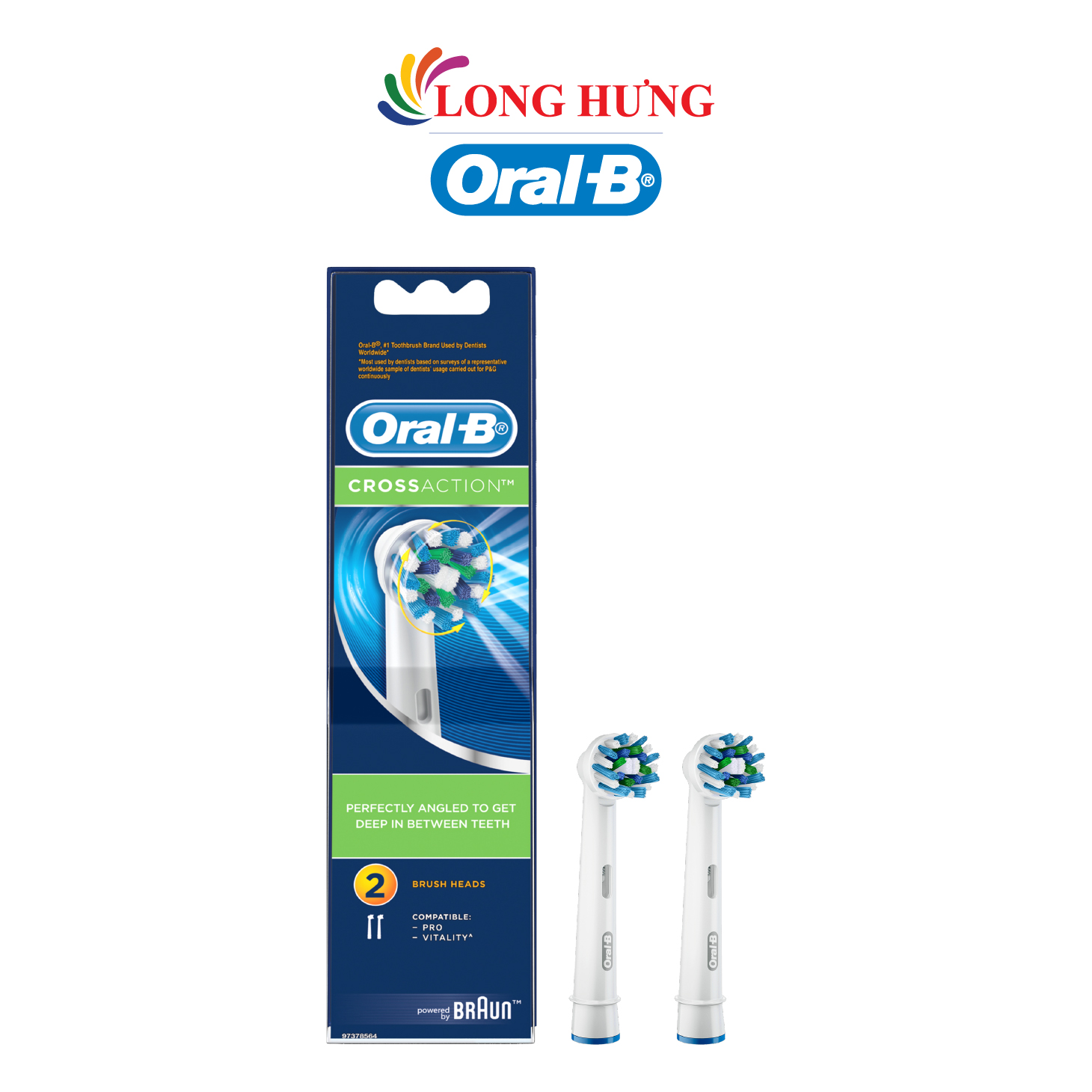 Đầu bàn chải thay thế bàn chải điện Oral-B CrossAction EB50 - Hàng chính hãng