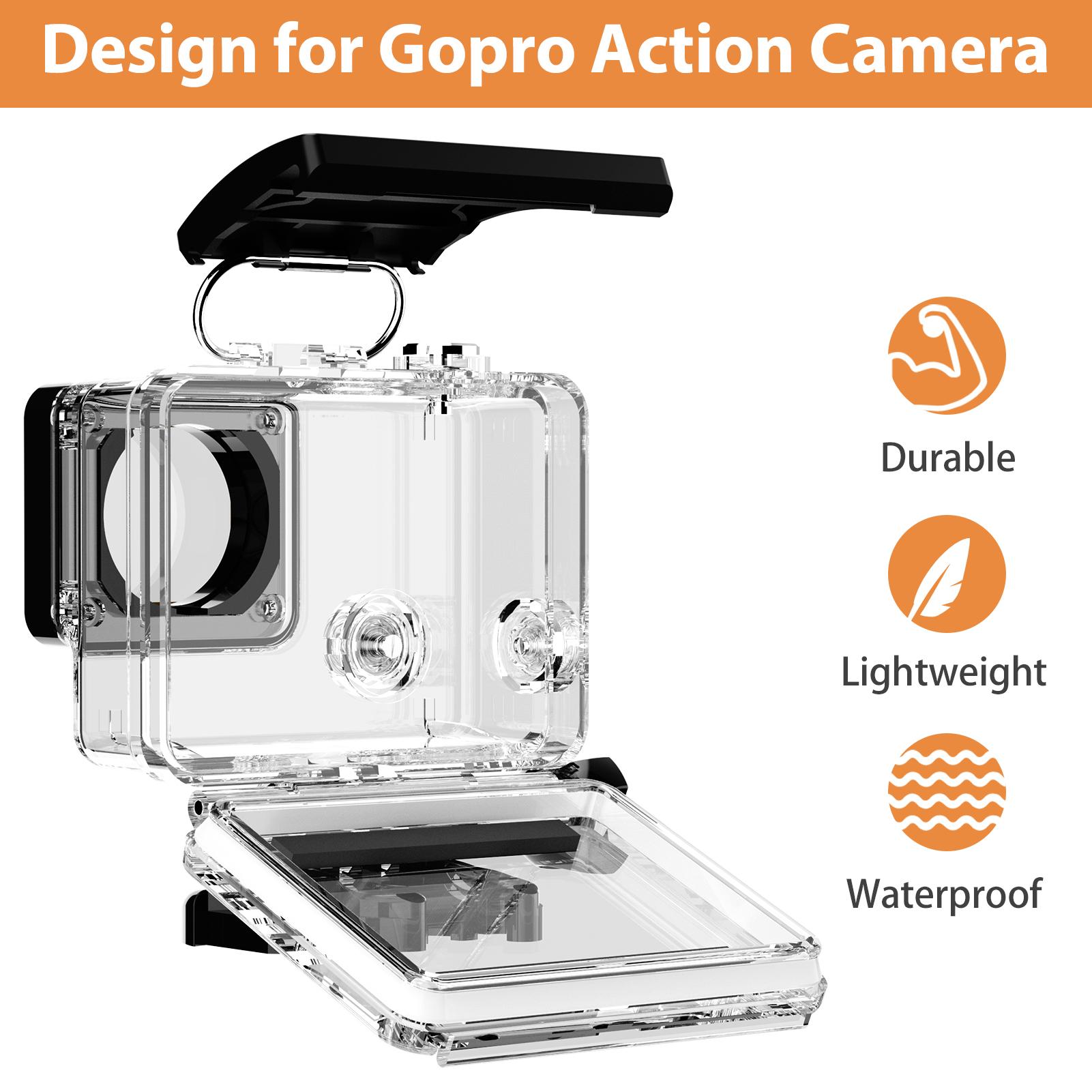 Cho GoPro Hero 4 3 Chống Nước 60M Lặn Dưới Nước Bảo Vệ Nhà Ở Dành Cho Go Por 4 3 GoPro4 Lặn Bao Phụ Kiện