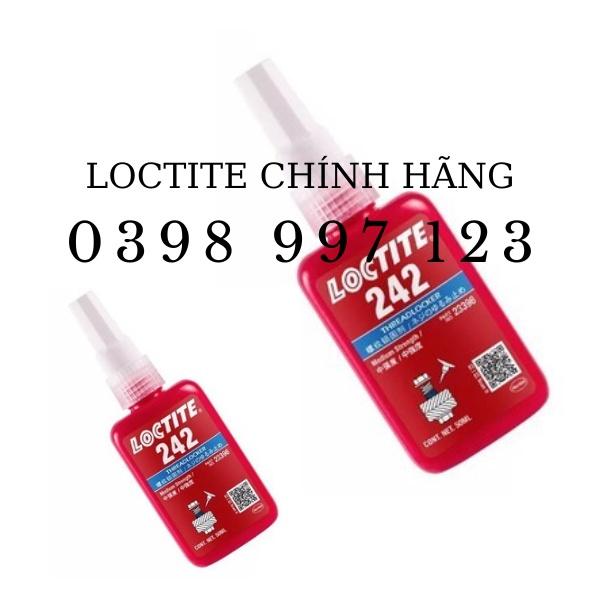 Keo khoá ren Loctite 242, khoá bulong, các loại ren kim loại, chai 50ml