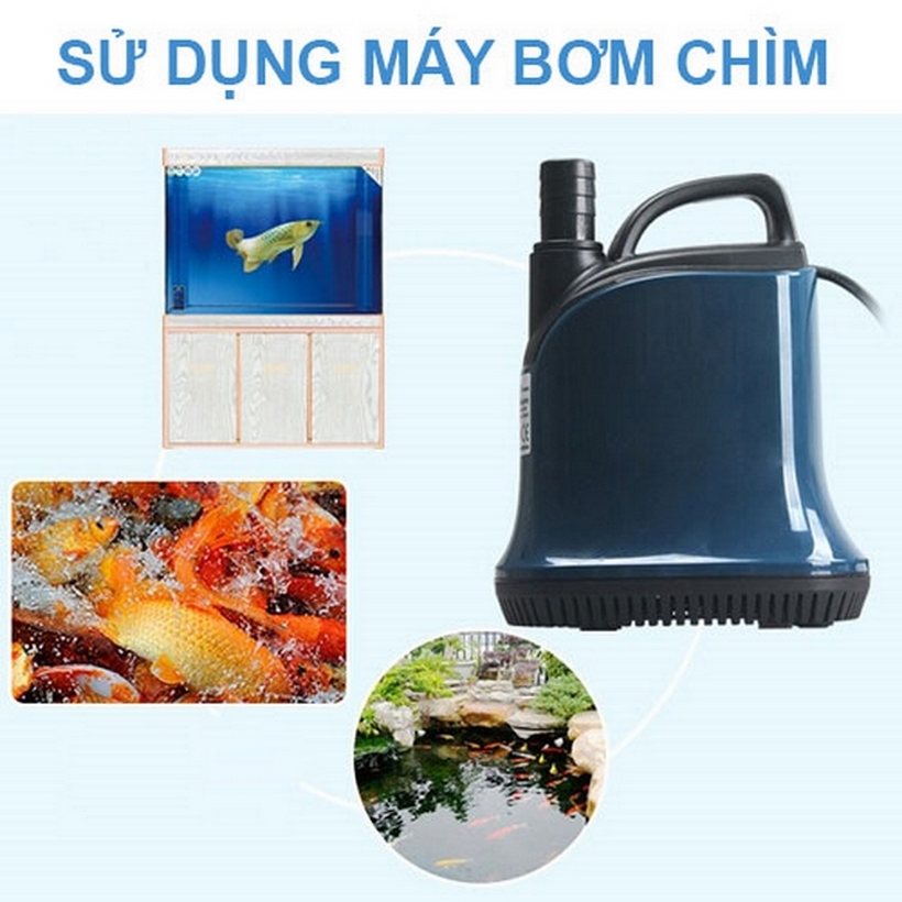 Máy bơm chìm hồ bể cá thác nước 220V WP-300D 2500L