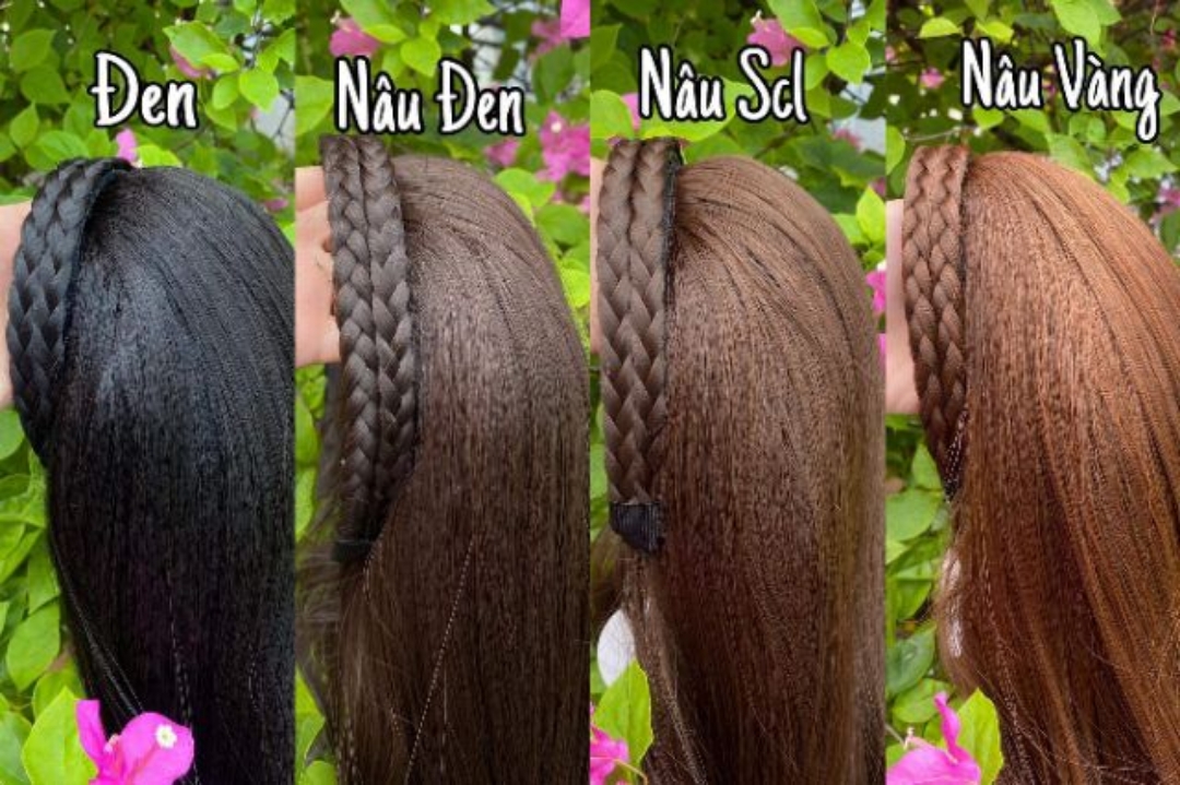Tóc giả cài nữa đầu cài bính tóc cúp