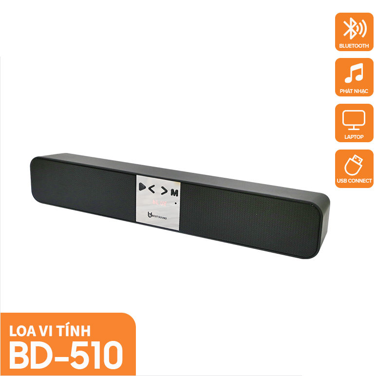Loa vi tính Bestsound BD-510 gồm 2 loa 45mm, kết nối Jack 2.5mm, USB, Bluetooth, U disk, TF card, AUX - Hàng chính hãng