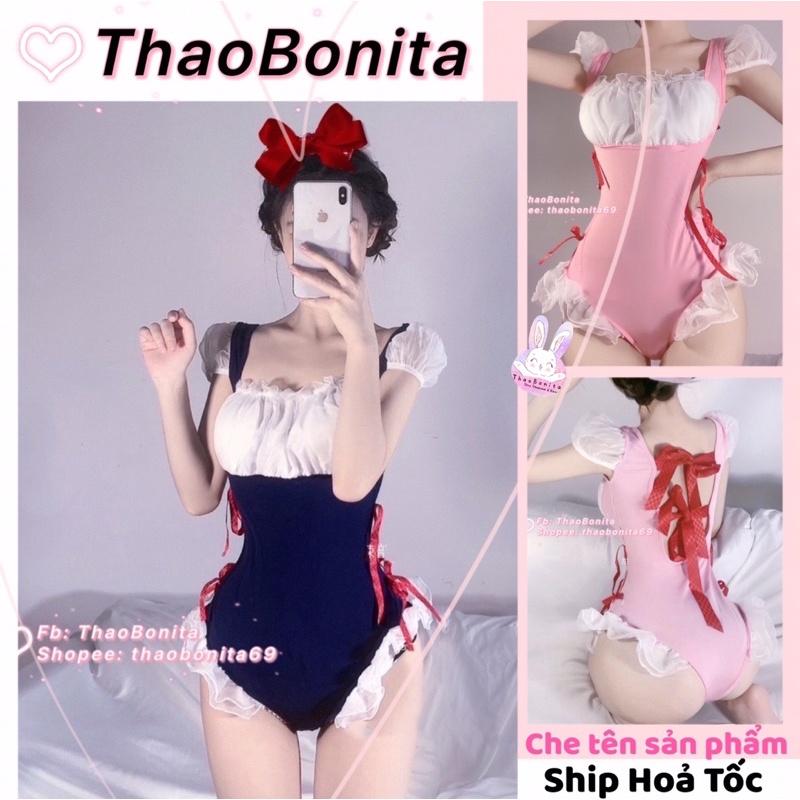 Bodysuit nơ đỏ đáng yêu cực sexy | Món quà giáng sinh đêm noel. SHIP HOẢ TỐC TPHCM. Đồ ngủ cosplay sexy ThaoBonita