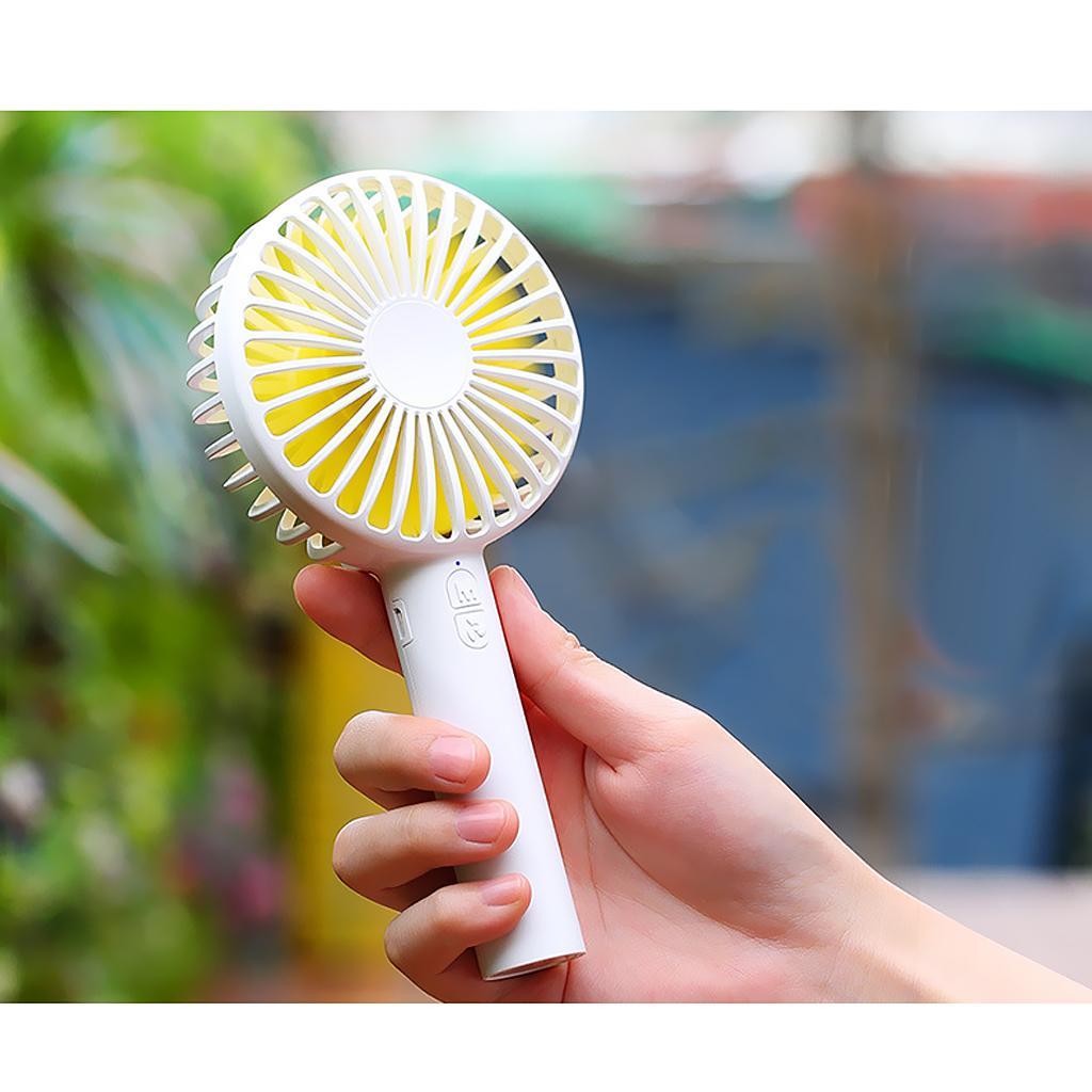 Mini Handheld Personal Desktop USB Cooling Fan with Mirror Base