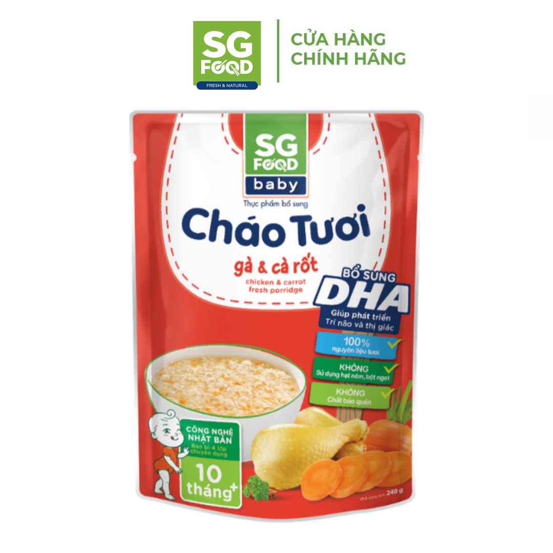 Lốc 61 - Combo 6 Cháo Tươi Baby Sài Gòn Food 240G