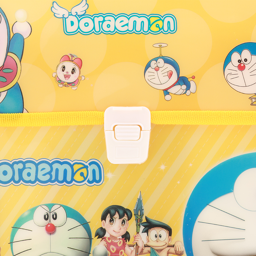 Combo Cặp Học Sinh 2 Ngăn Và Thước Nhựa - Hình Doraemon