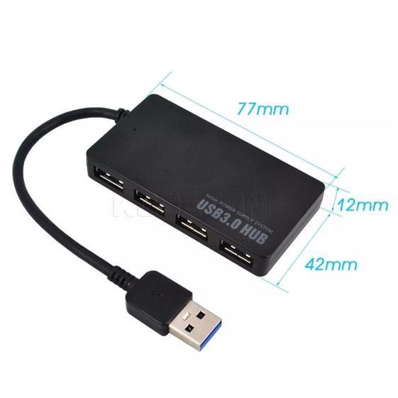 Hub chia cổng usb 3.0 Ultra Slim có công tắc (4 cổng) - Bộ chia cổng USB 1 ra 4, USB 3.0