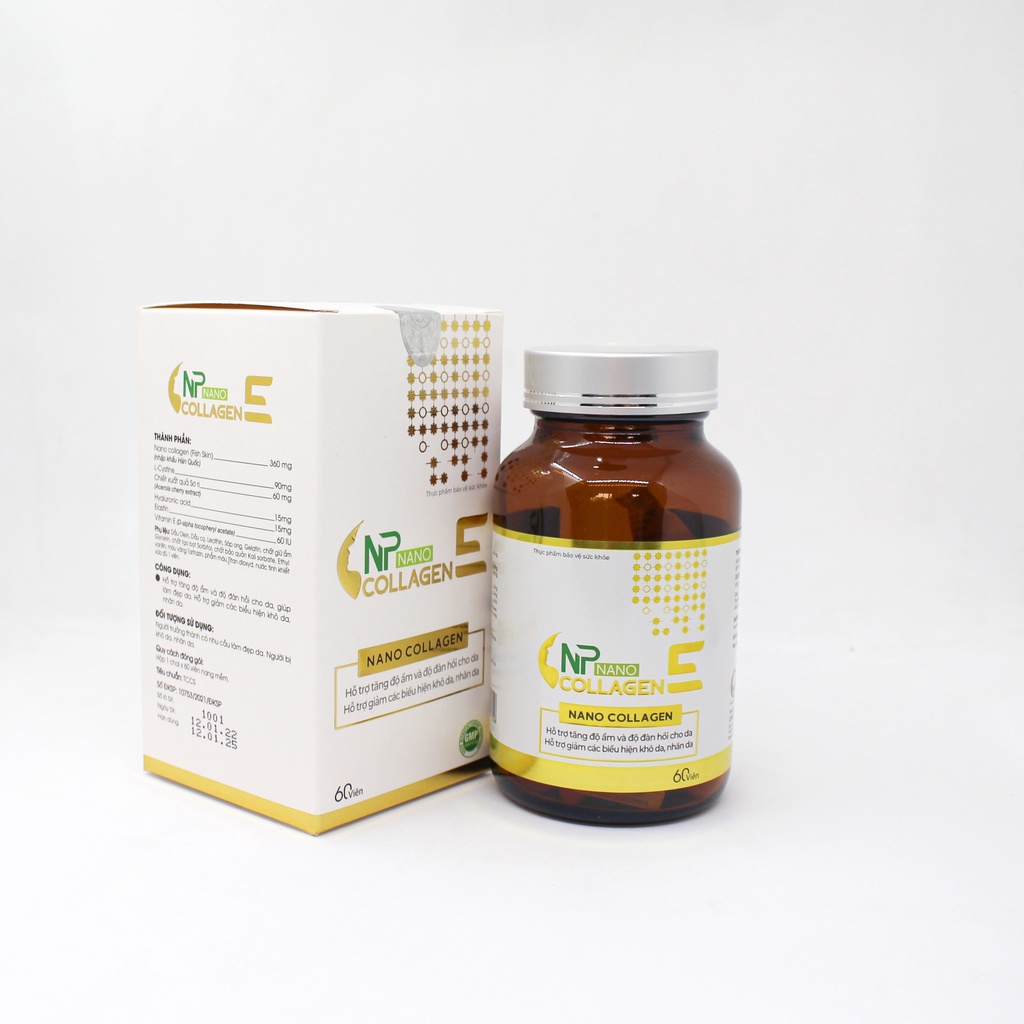 Viên Uống Làm Đẹp Da NP Nano Collagen E Hỗ Trợ Căng Bóng, Trắng Hồng Rạng Rỡ - Greenmec
