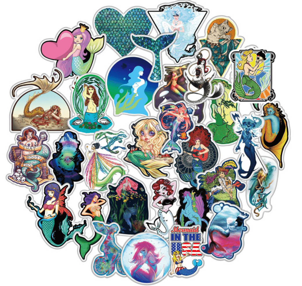 Set 60 Sticker Mermaid Nàng tiên cá